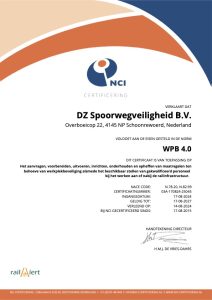 Het aanvragen, voorbereiden, uitvoeren, inrichten, onderhouden en opheffen van maatregelen ten behoeve van werkplekbeveiliging alsmede het beschikbaar stellen van gekwalificeerd personeel bij het werken aan of nabij de railinfrastructuur.