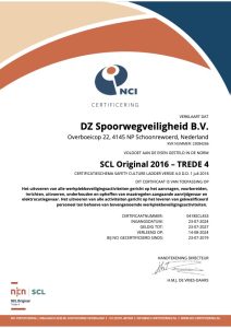Safety Culture Ladder trede 4: Proactief veiligheidsbewustzijn; iedereen in de organisatie is alert en dagelijks bezig met het voorkomen van onveilige situaties.